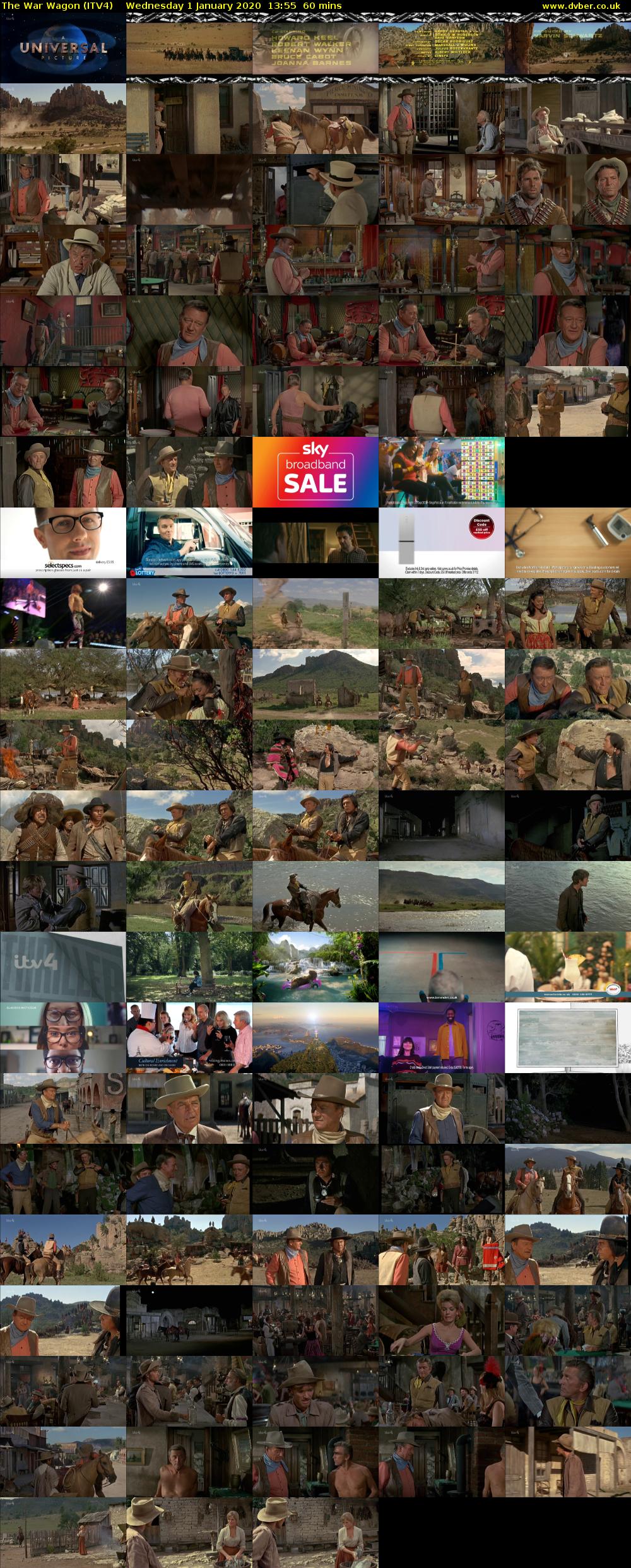 The War Wagon (ITV4) Wednesday 1 January 2020 13:55 - 14:55