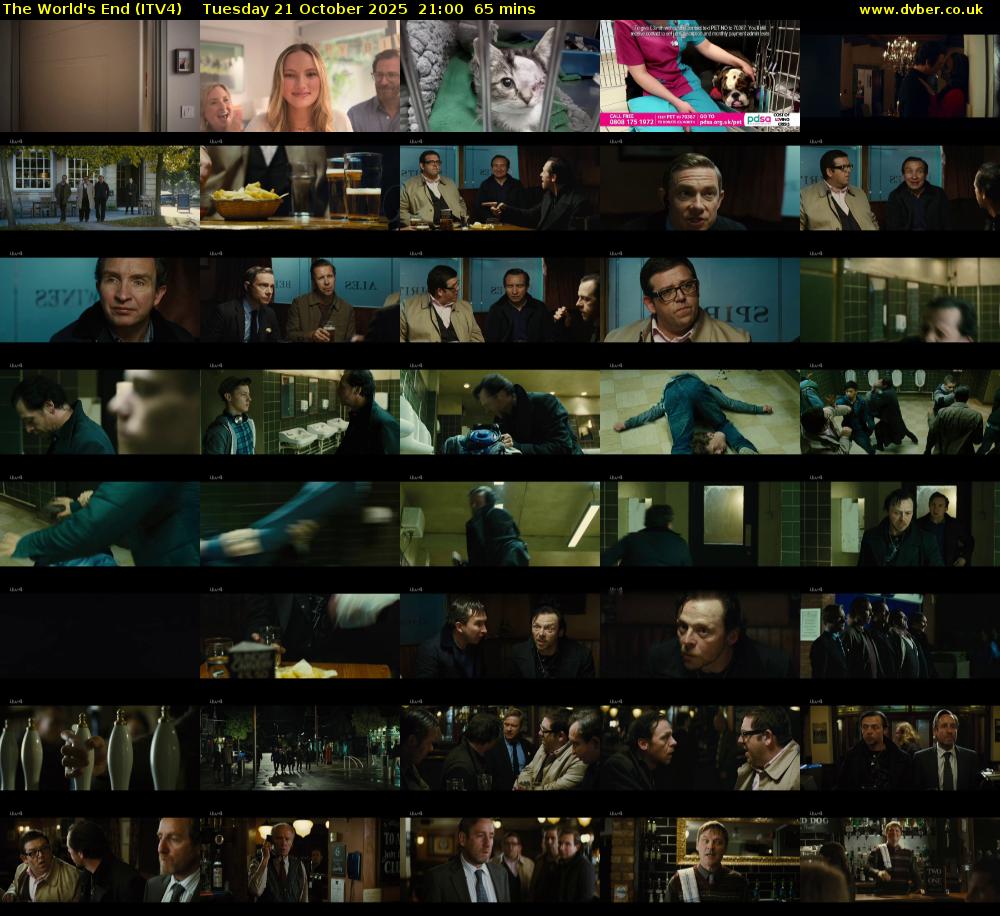 The World's End (ITV4) Tuesday 21 October 2025 21:00 - 22:05
