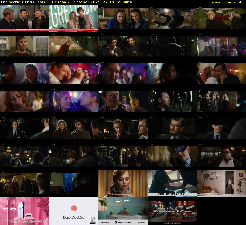 The World's End (ITV4) Tuesday 21 October 2025 22:10 - 23:15