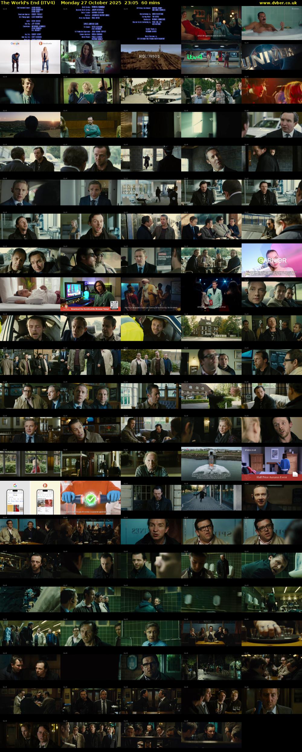 The World's End (ITV4) Monday 27 October 2025 23:05 - 00:05