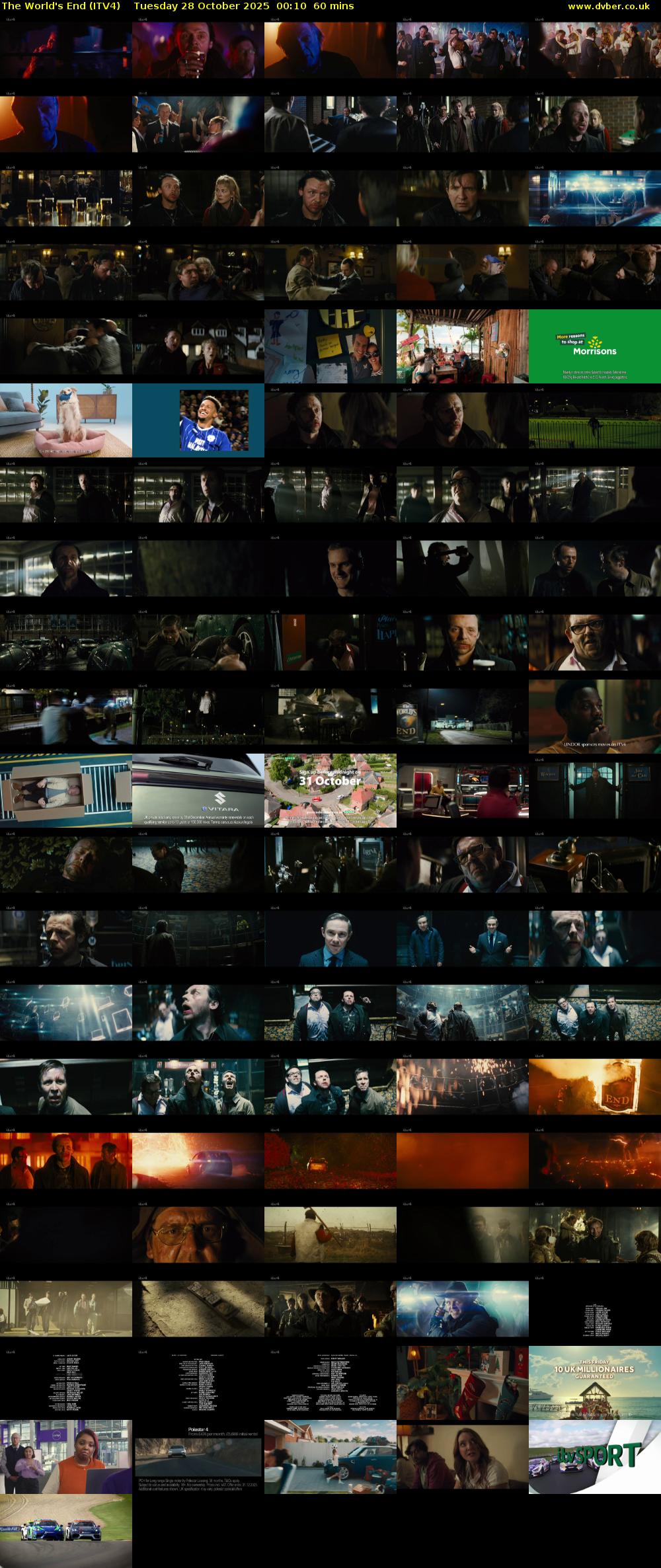 The World's End (ITV4) Tuesday 28 October 2025 00:10 - 01:10