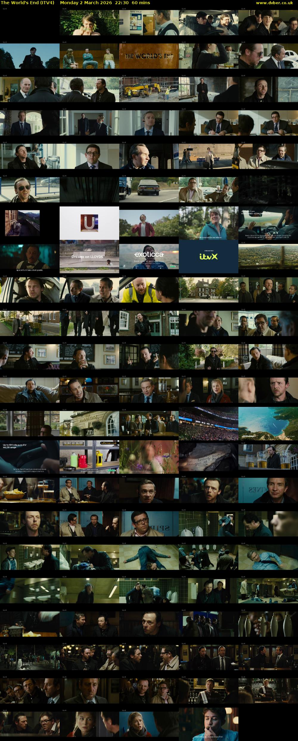 The World's End (ITV4) Monday 2 March 2026 22:30 - 23:30
