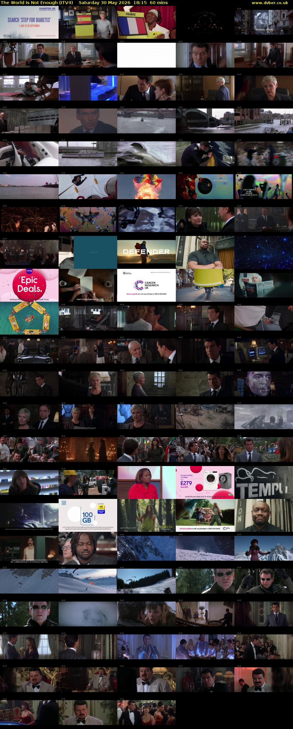 The World Is Not Enough (ITV4) Saturday 30 May 2026 18:15 - 19:15