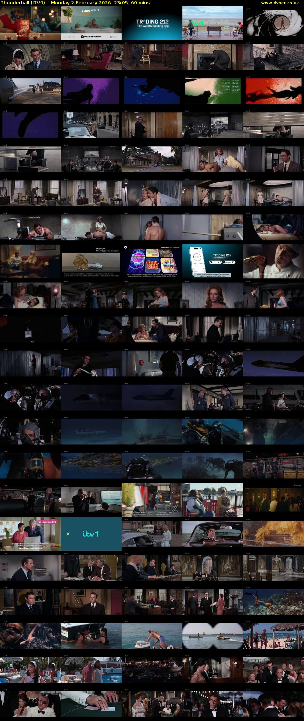 Thunderball (ITV4) Monday 2 February 2026 23:05 - 00:05