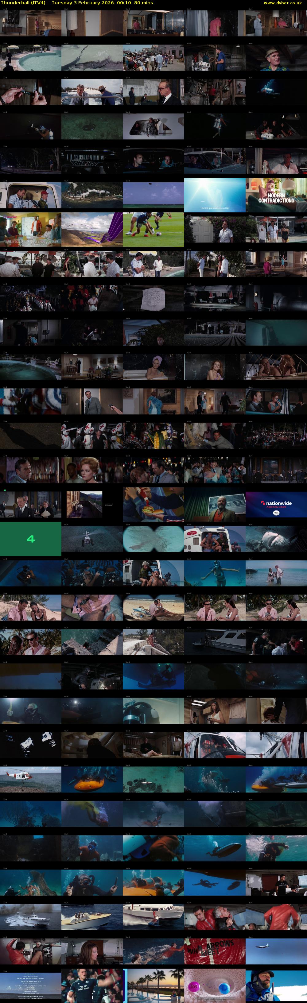 Thunderball (ITV4) Tuesday 3 February 2026 00:10 - 01:30