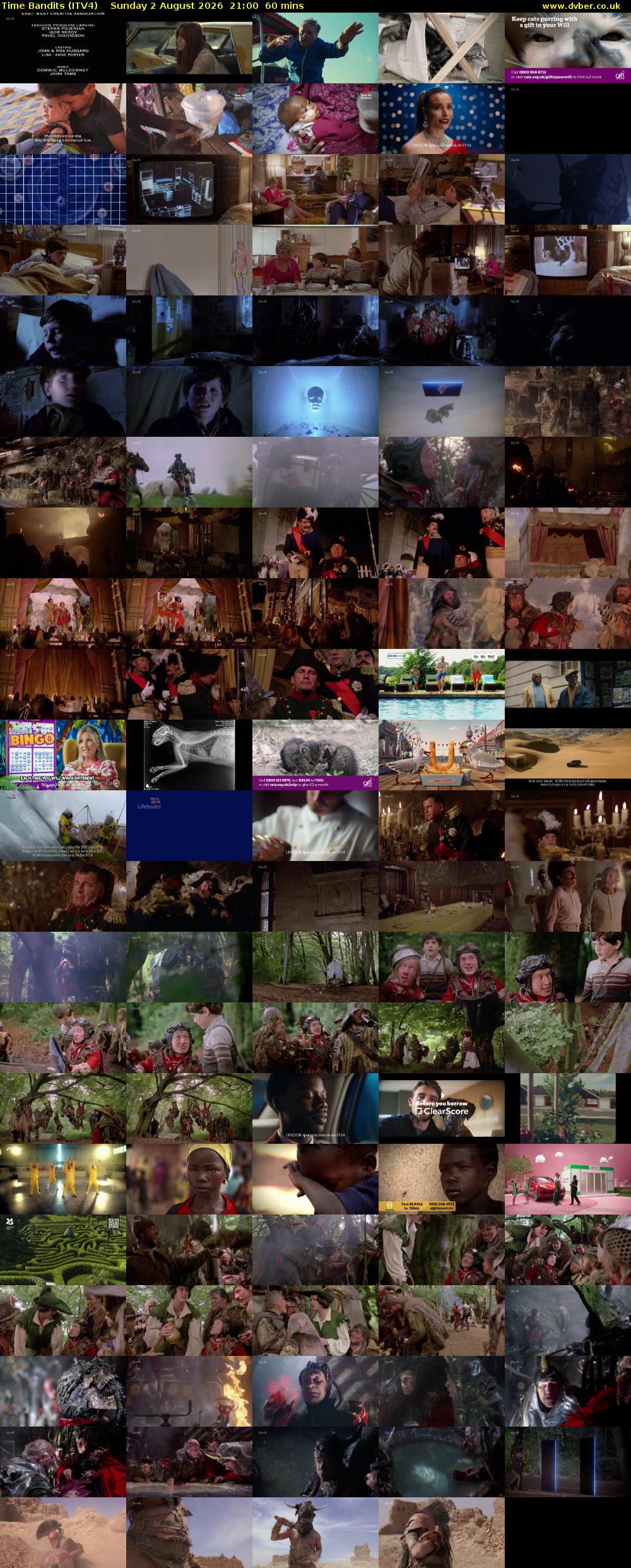 Time Bandits (ITV4) Sunday 2 August 2026 21:00 - 22:00