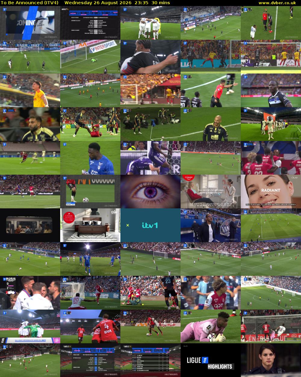 To Be Announced (ITV4) Wednesday 26 August 2026 23:35 - 00:05