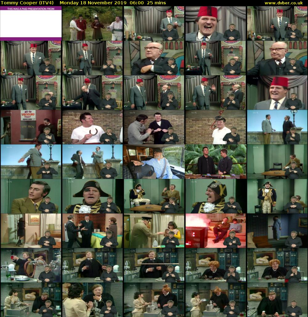Tommy Cooper (ITV4) Monday 18 November 2019 06:00 - 06:25
