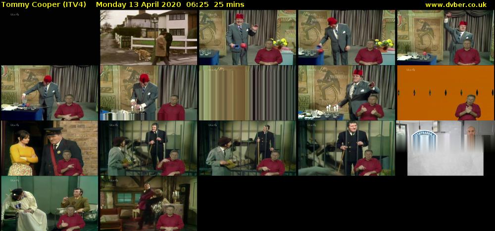 Tommy Cooper (ITV4) Monday 13 April 2020 06:25 - 06:50