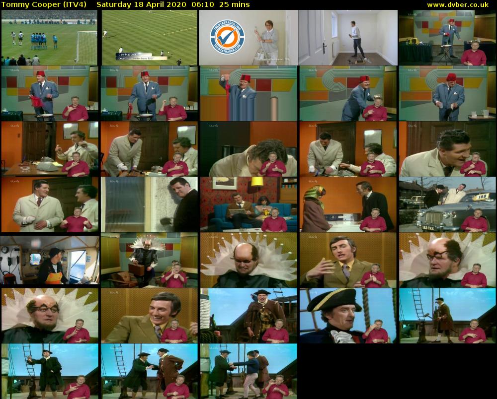 Tommy Cooper (ITV4) Saturday 18 April 2020 06:10 - 06:35