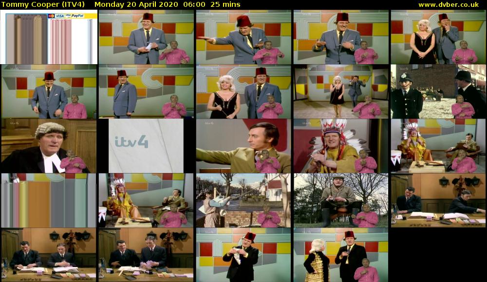 Tommy Cooper (ITV4) Monday 20 April 2020 06:00 - 06:25