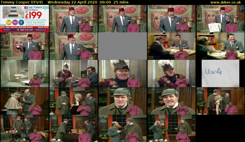 Tommy Cooper (ITV4) Wednesday 22 April 2020 06:00 - 06:25