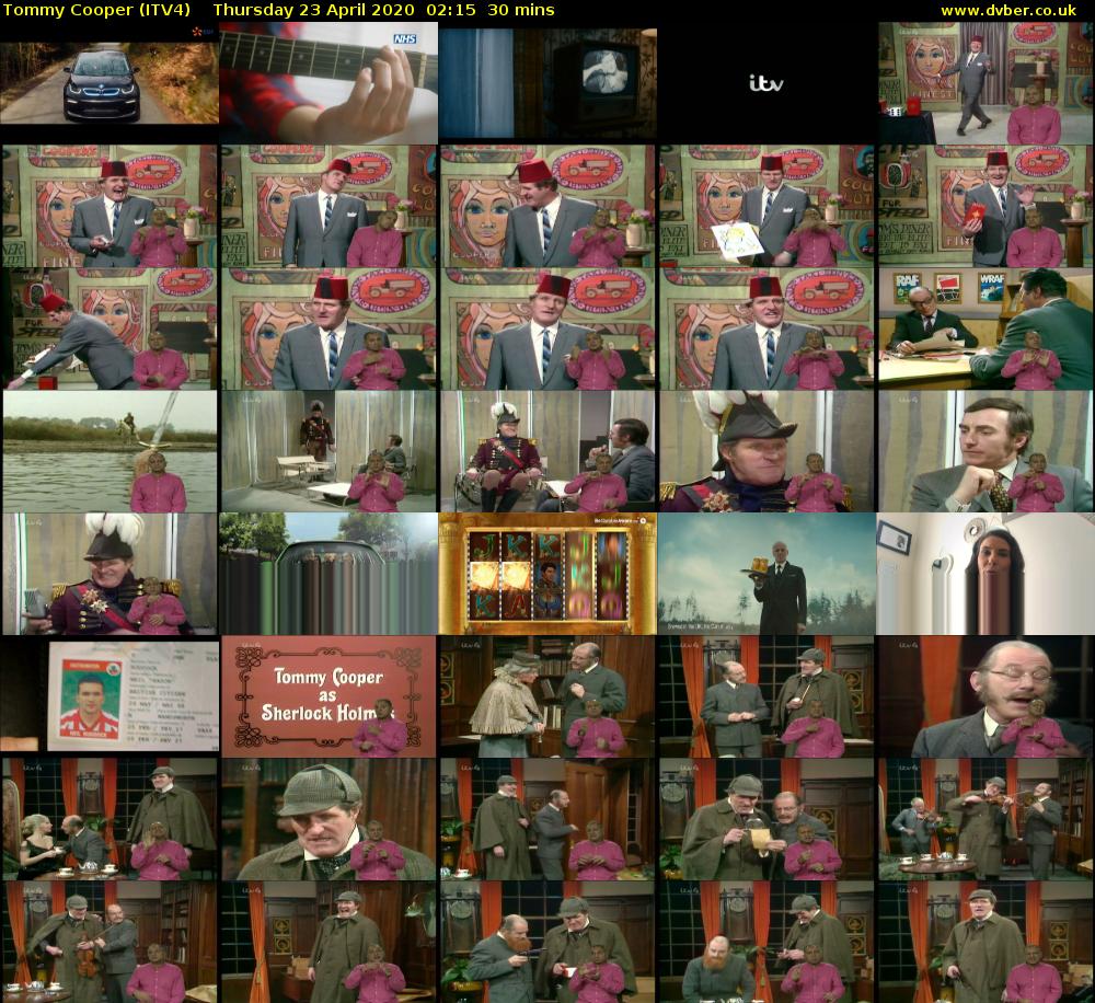 Tommy Cooper (ITV4) Thursday 23 April 2020 02:15 - 02:45