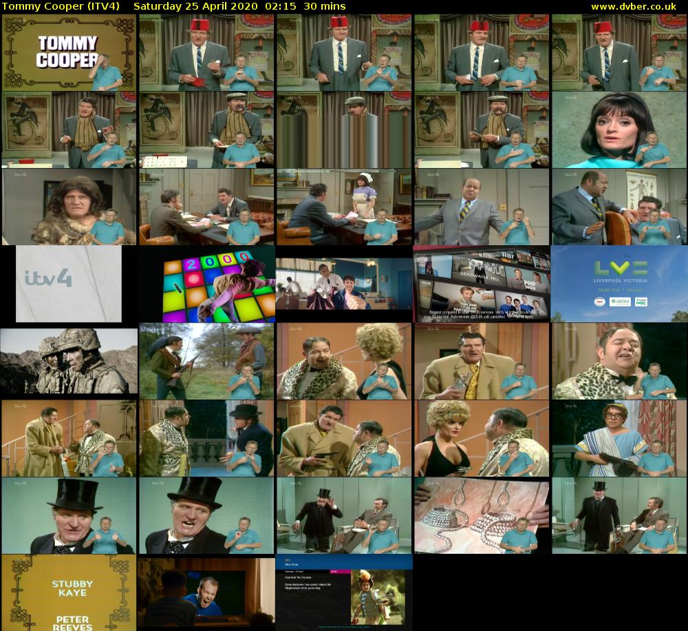 Tommy Cooper (ITV4) Saturday 25 April 2020 02:15 - 02:45
