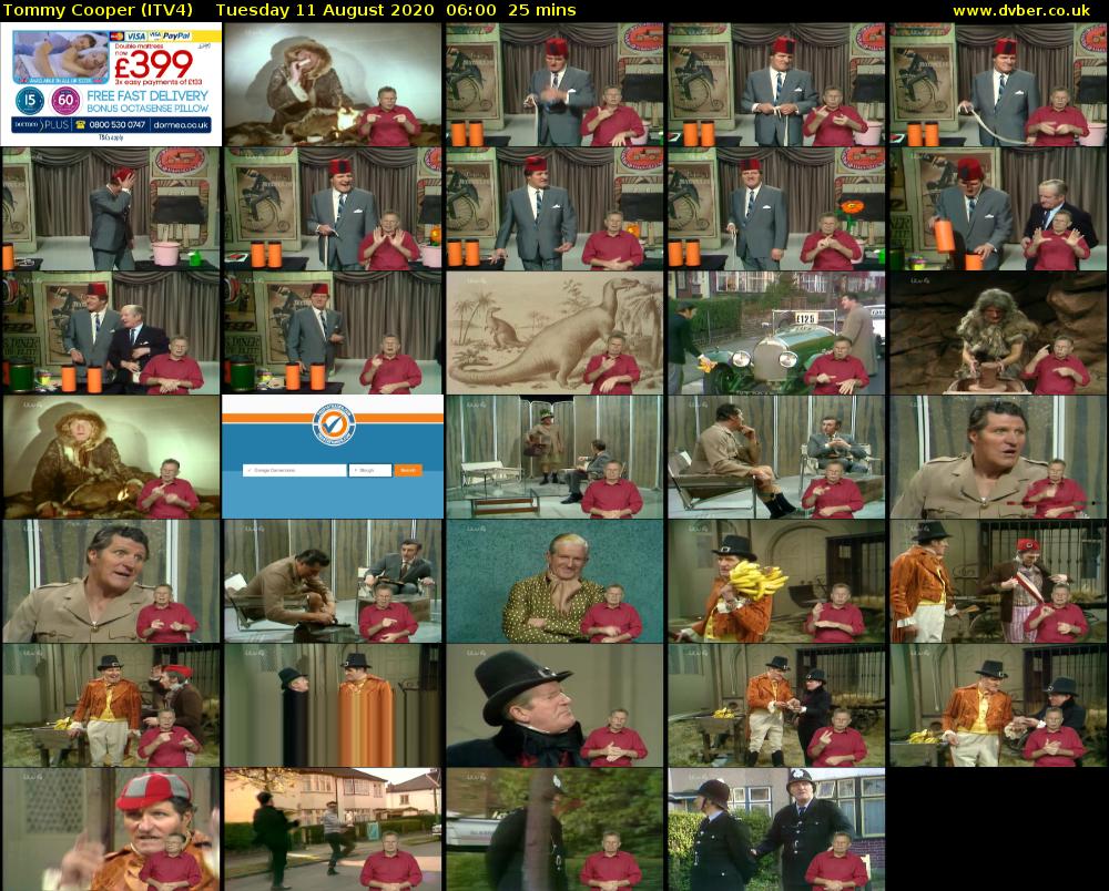 Tommy Cooper (ITV4) Tuesday 11 August 2020 06:00 - 06:25