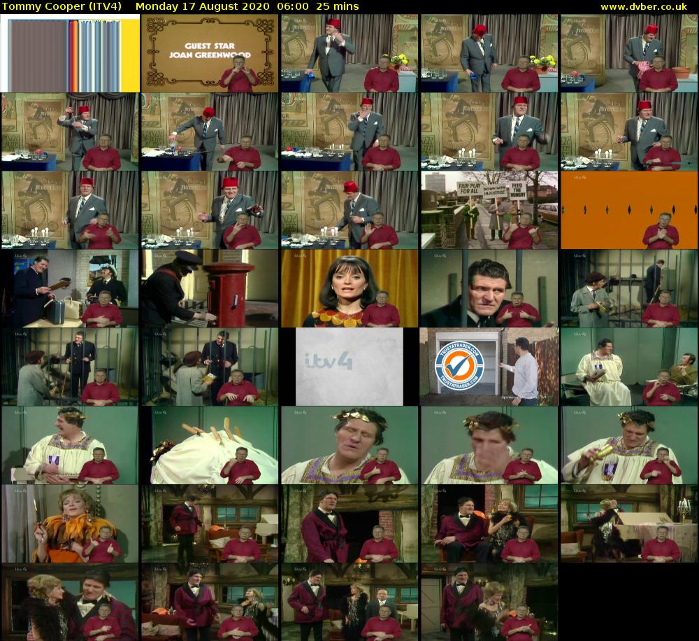 Tommy Cooper (ITV4) Monday 17 August 2020 06:00 - 06:25