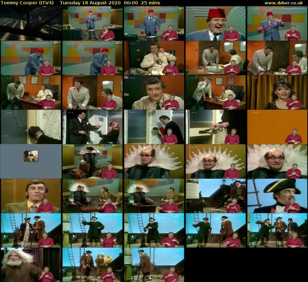 Tommy Cooper (ITV4) Tuesday 18 August 2020 06:00 - 06:25