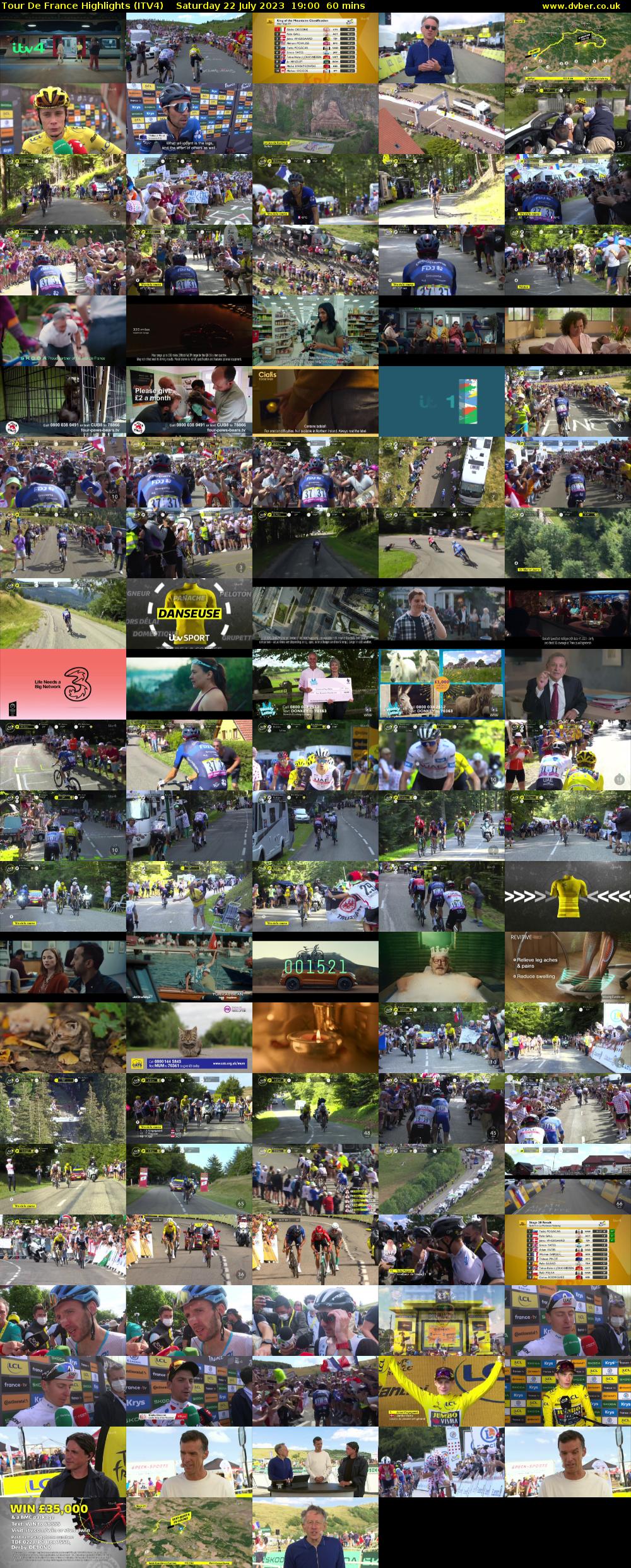 Tour De France Highlights (ITV4) Saturday 22 July 2023 19:00 - 20:00