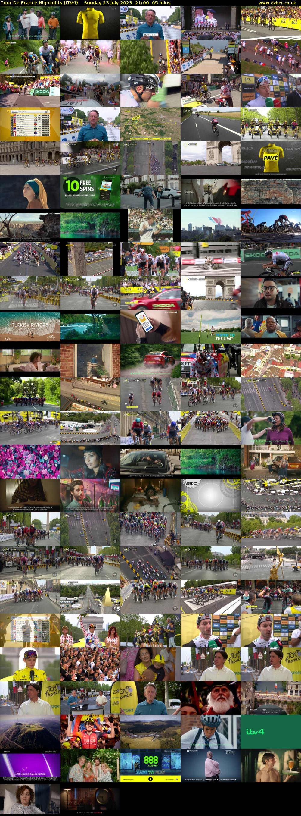 Tour De France Highlights (ITV4) Sunday 23 July 2023 21:00 - 22:05