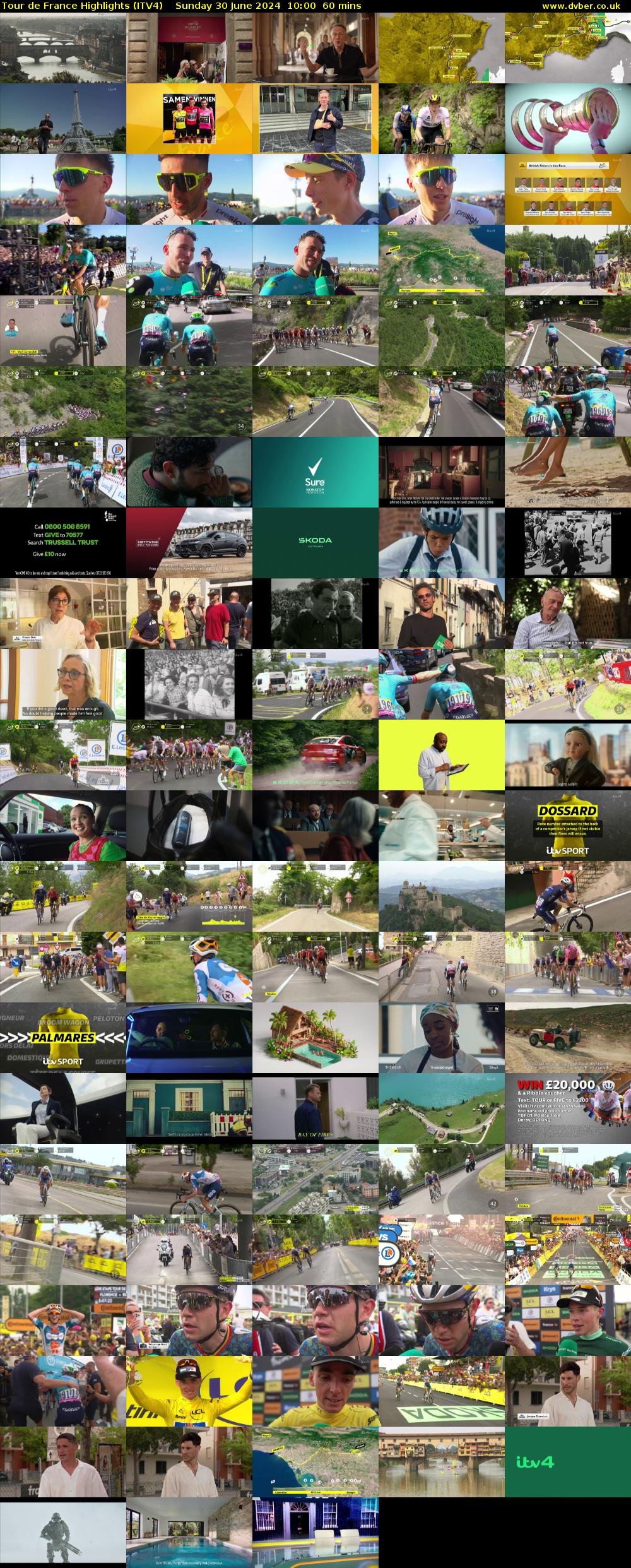 Tour De France Highlights (ITV4) Sunday 30 June 2024 10:00 - 11:00