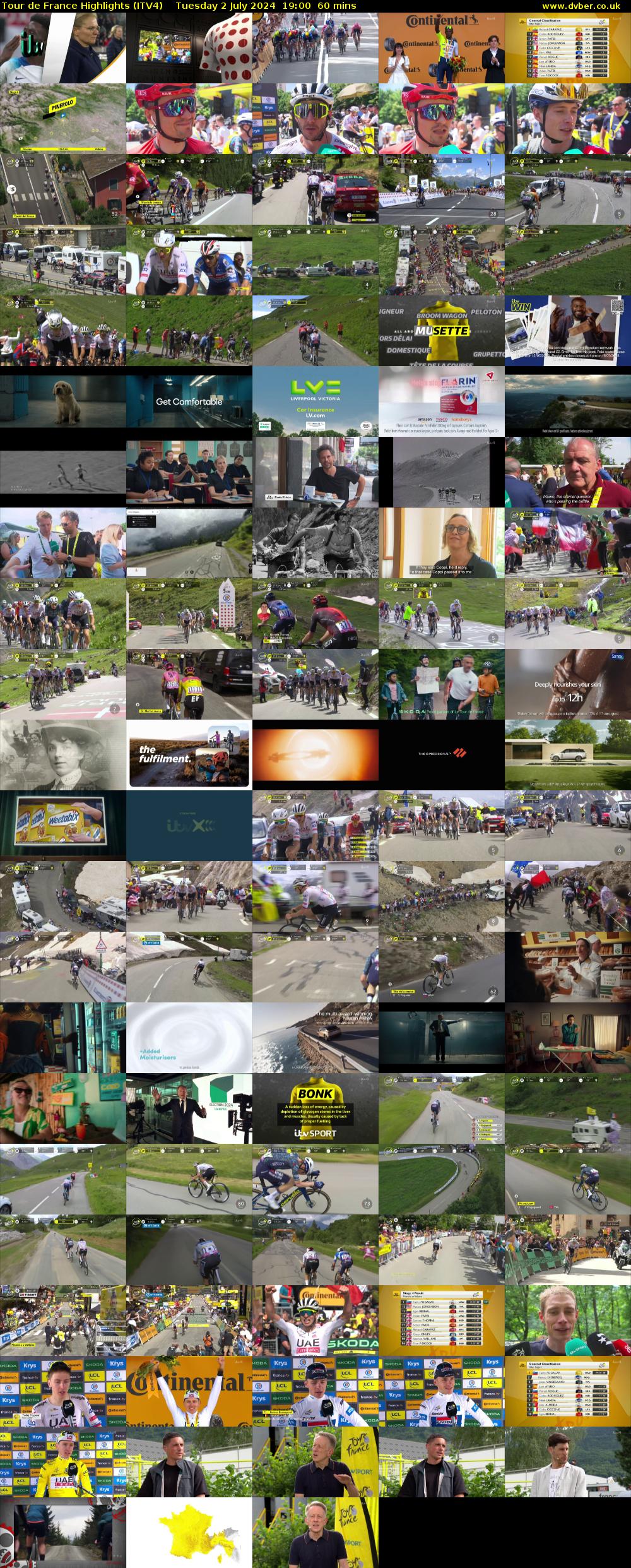 Tour De France Highlights (ITV4) Tuesday 2 July 2024 19:00 - 20:00
