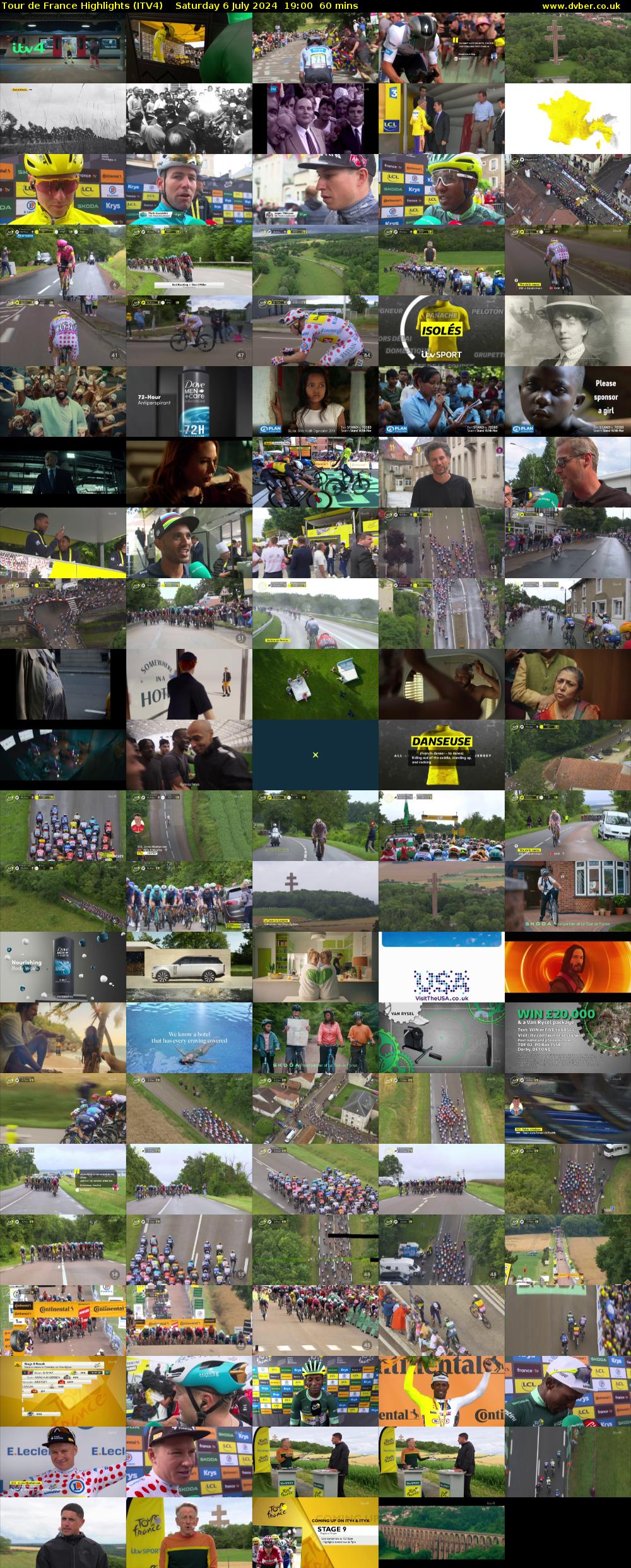 Tour De France Highlights (ITV4) Saturday 6 July 2024 19:00 - 20:00