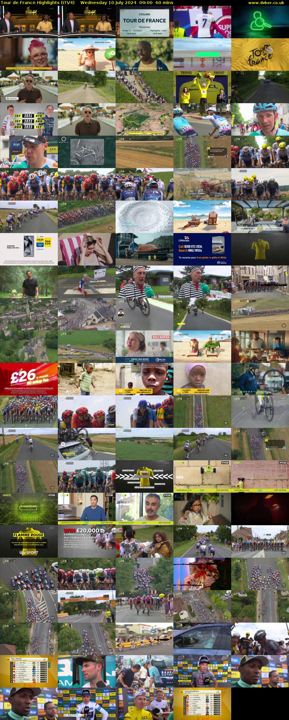 Tour De France Highlights (ITV4) Wednesday 10 July 2024 09:00 - 10:00