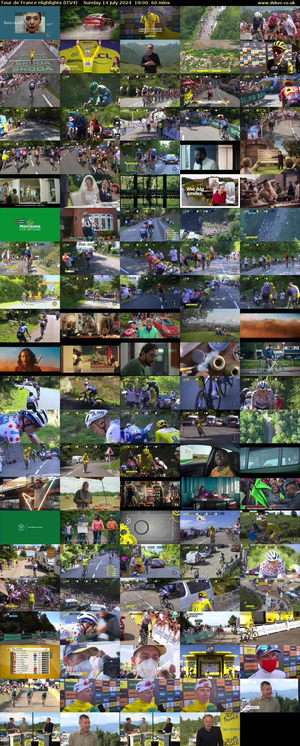 Tour De France Highlights (ITV4) Sunday 14 July 2024 19:00 - 20:00