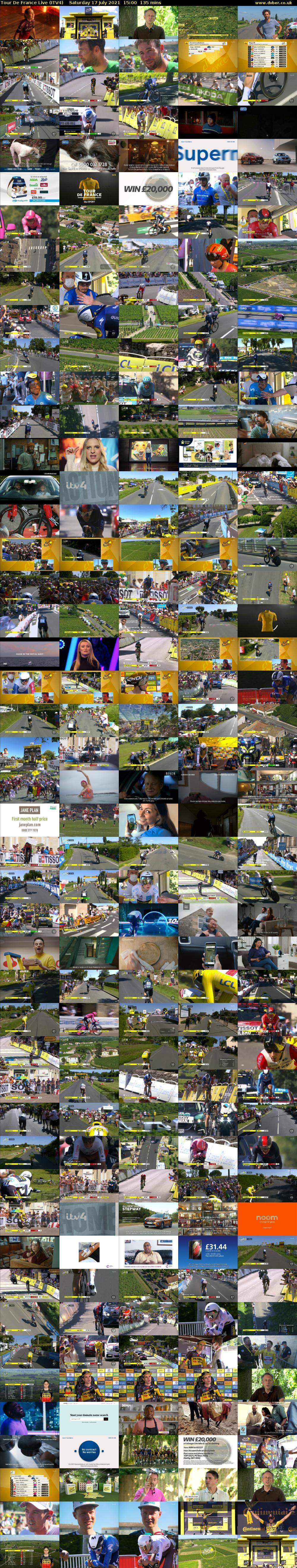 Tour De France Live (ITV4) Saturday 17 July 2021 15:00 - 17:15