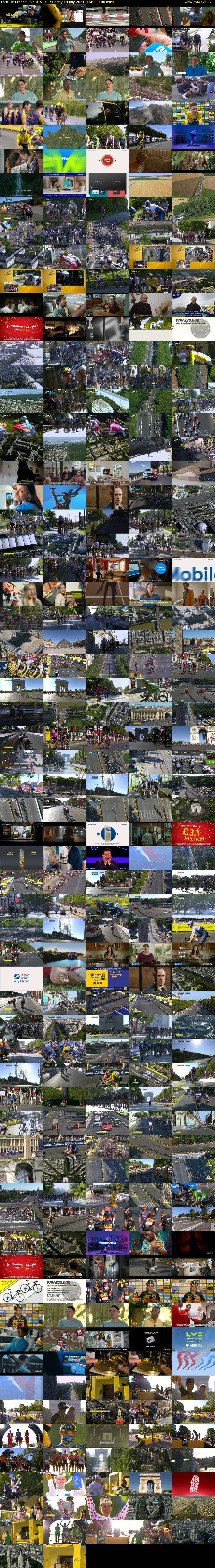 Tour De France Live (ITV4) Sunday 18 July 2021 16:00 - 19:00