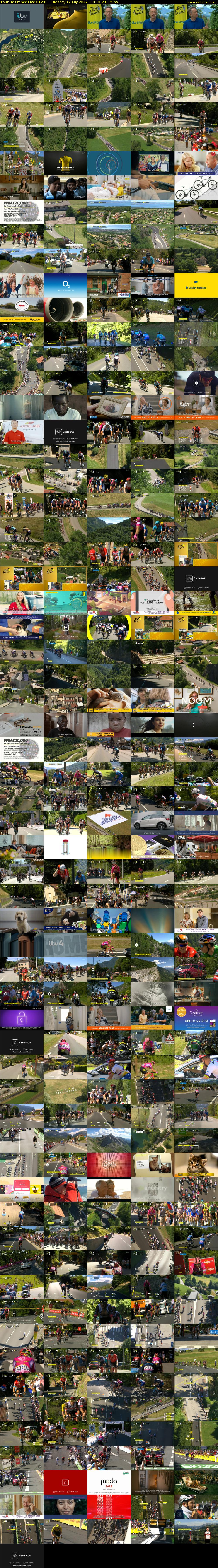 Tour De France Live (ITV4) Tuesday 12 July 2022 13:00 - 16:30
