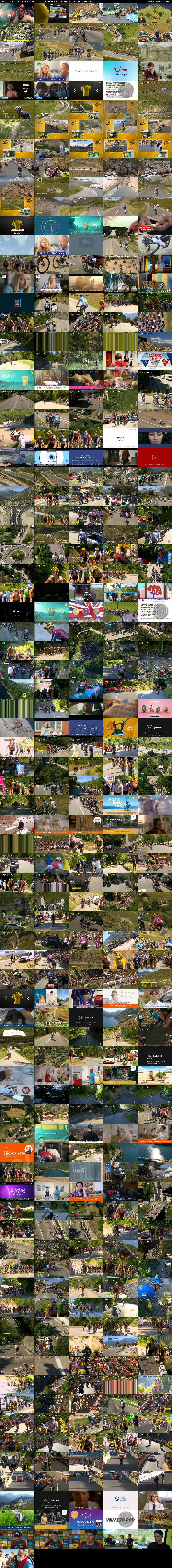 Tour De France Live (ITV4) Thursday 14 July 2022 13:00 - 17:30