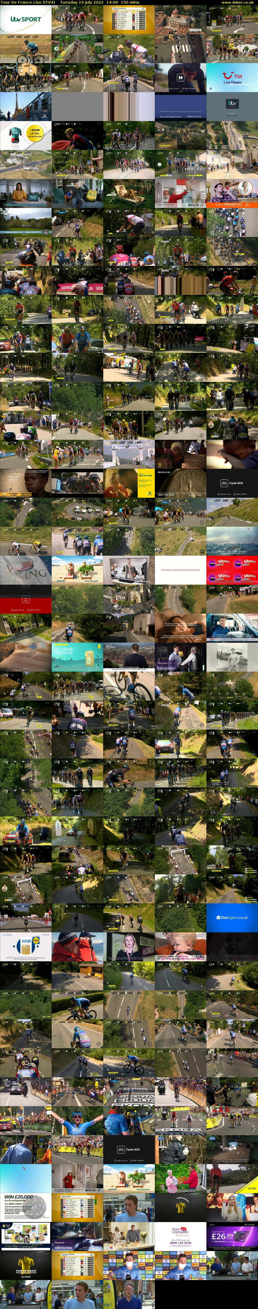 Tour De France Live (ITV4) Tuesday 19 July 2022 14:00 - 16:30
