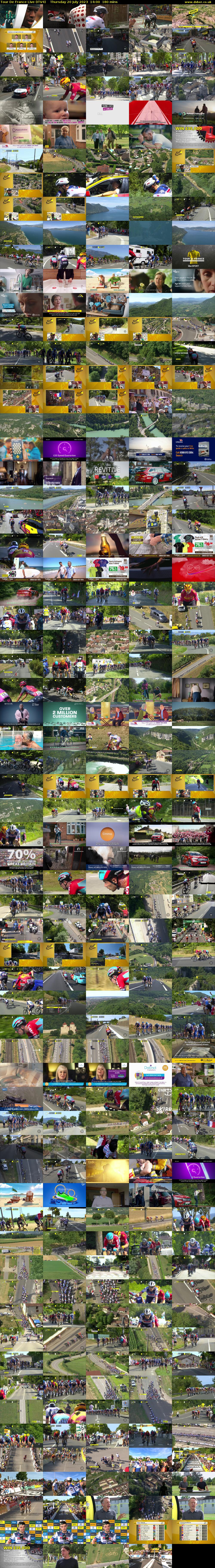 Tour De France Live (ITV4) Thursday 20 July 2023 14:00 - 17:00