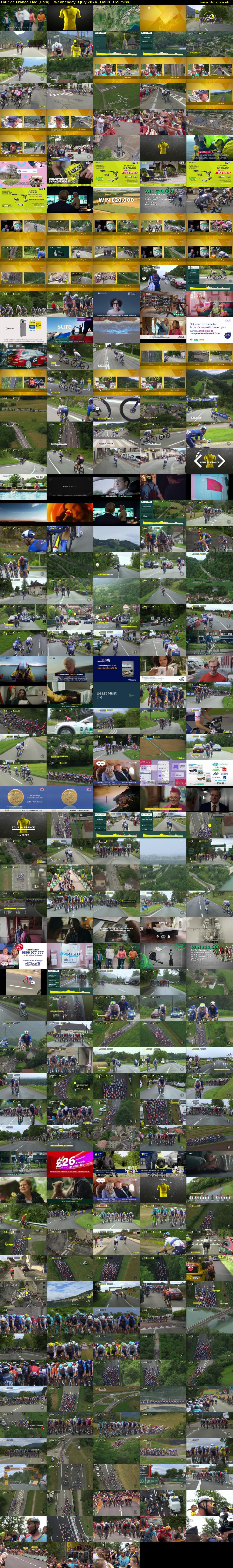 Tour De France Live (ITV4) Wednesday 3 July 2024 14:00 - 16:45