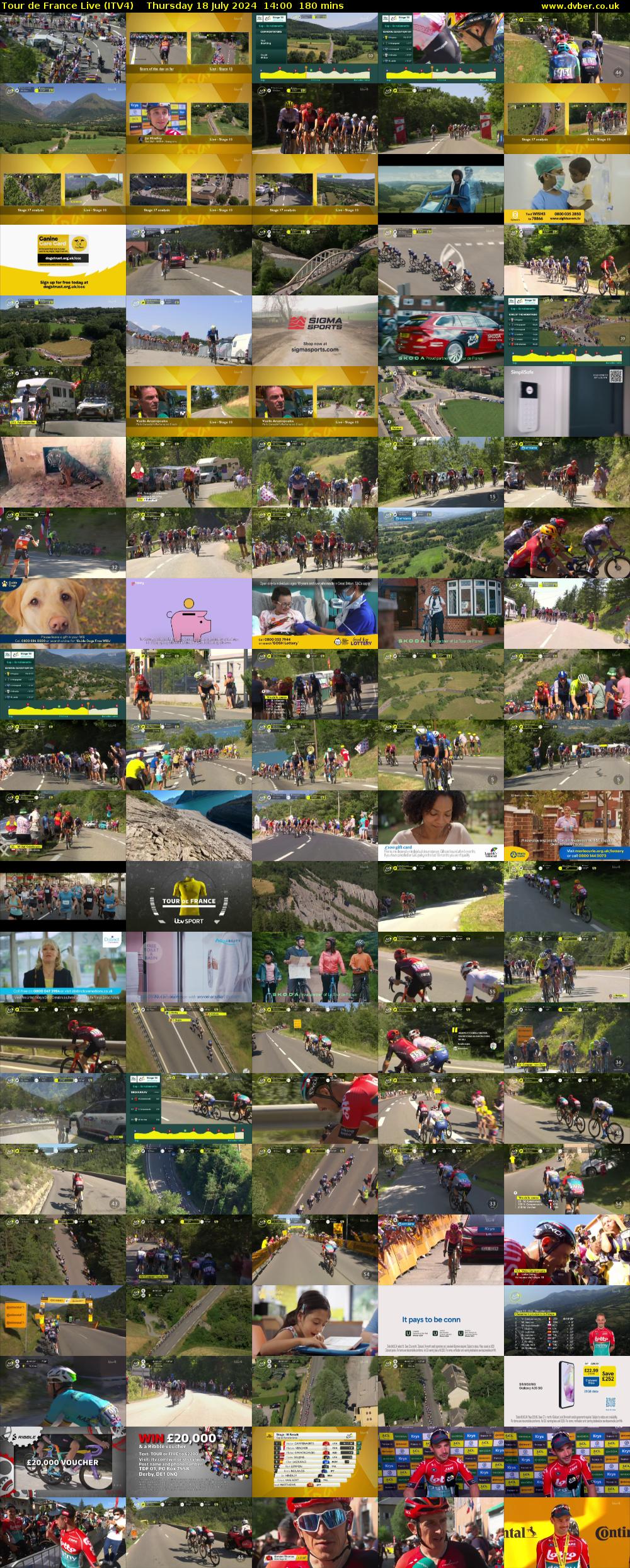 Tour De France Live (ITV4) Thursday 18 July 2024 14:00 - 17:00