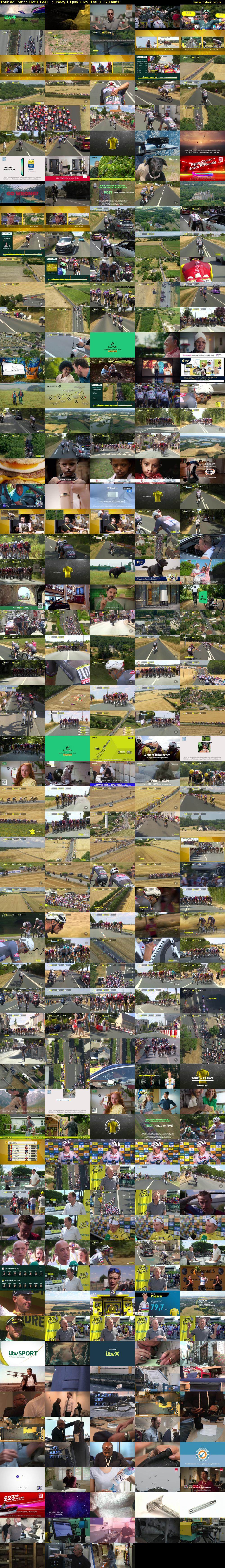 Tour De France Live (ITV4) Sunday 13 July 2025 14:00 - 16:50