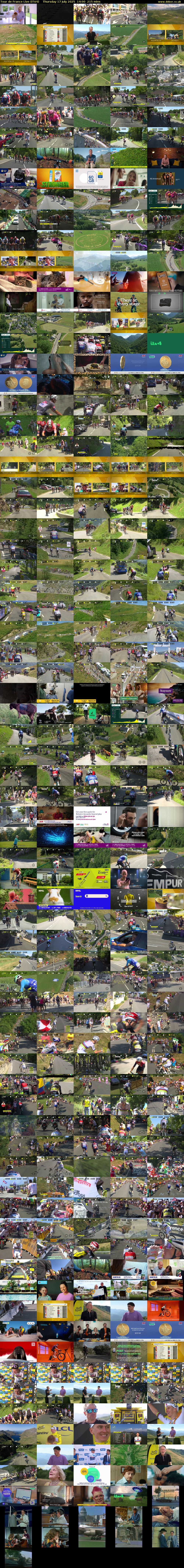 Tour De France Live (ITV4) Thursday 17 July 2025 14:00 - 17:35