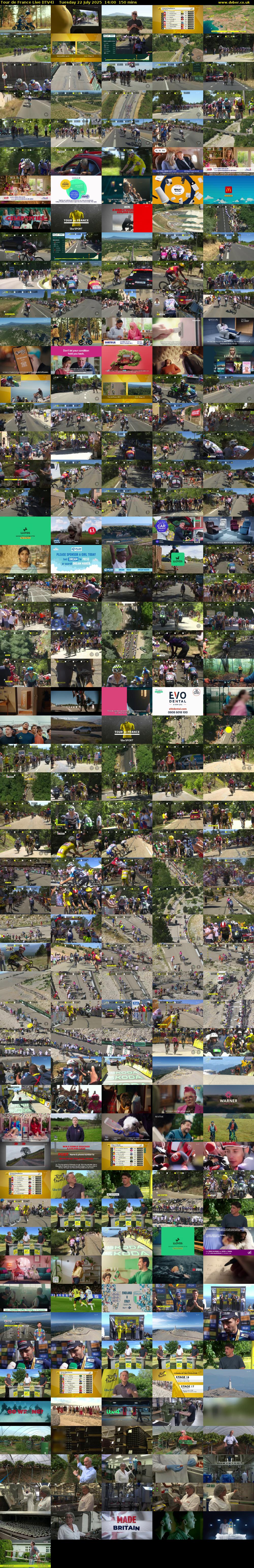 Tour De France Live (ITV4) Tuesday 22 July 2025 14:00 - 16:30