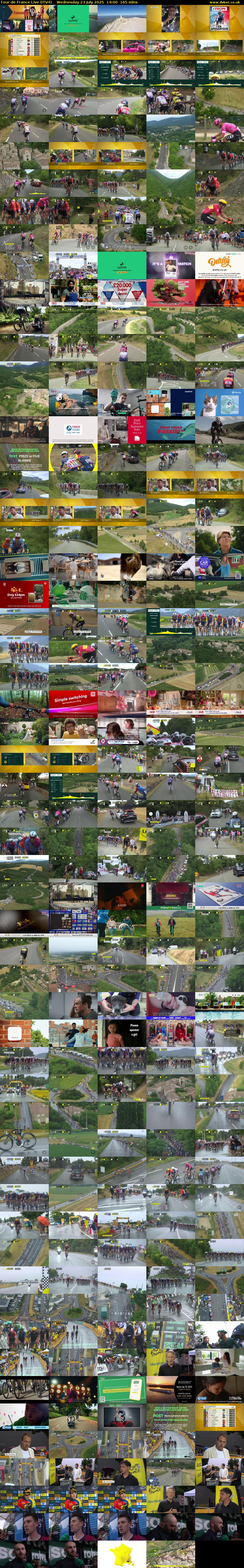 Tour De France Live (ITV4) Wednesday 23 July 2025 14:00 - 16:45