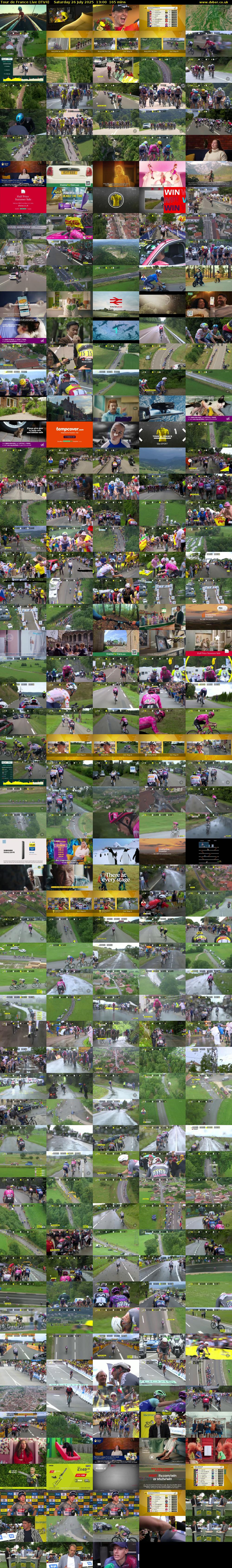 Tour De France Live (ITV4) Saturday 26 July 2025 13:00 - 15:45