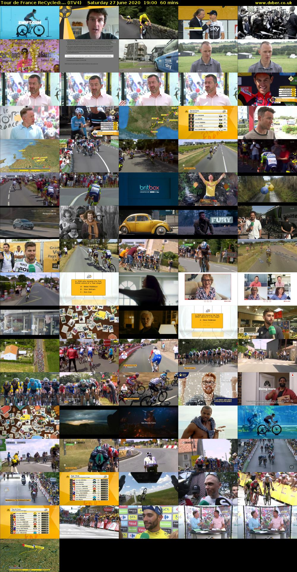 Tour de France ReCycled:... (ITV4) Saturday 27 June 2020 19:00 - 20:00
