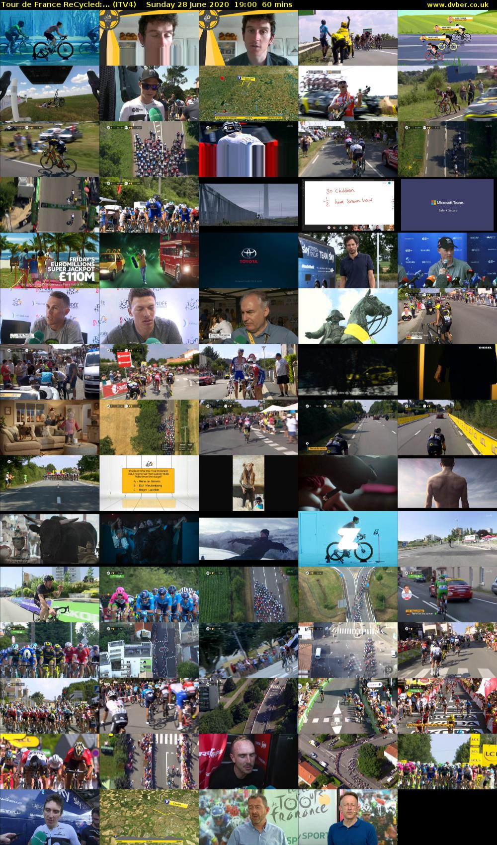 Tour de France ReCycled:... (ITV4) Sunday 28 June 2020 19:00 - 20:00