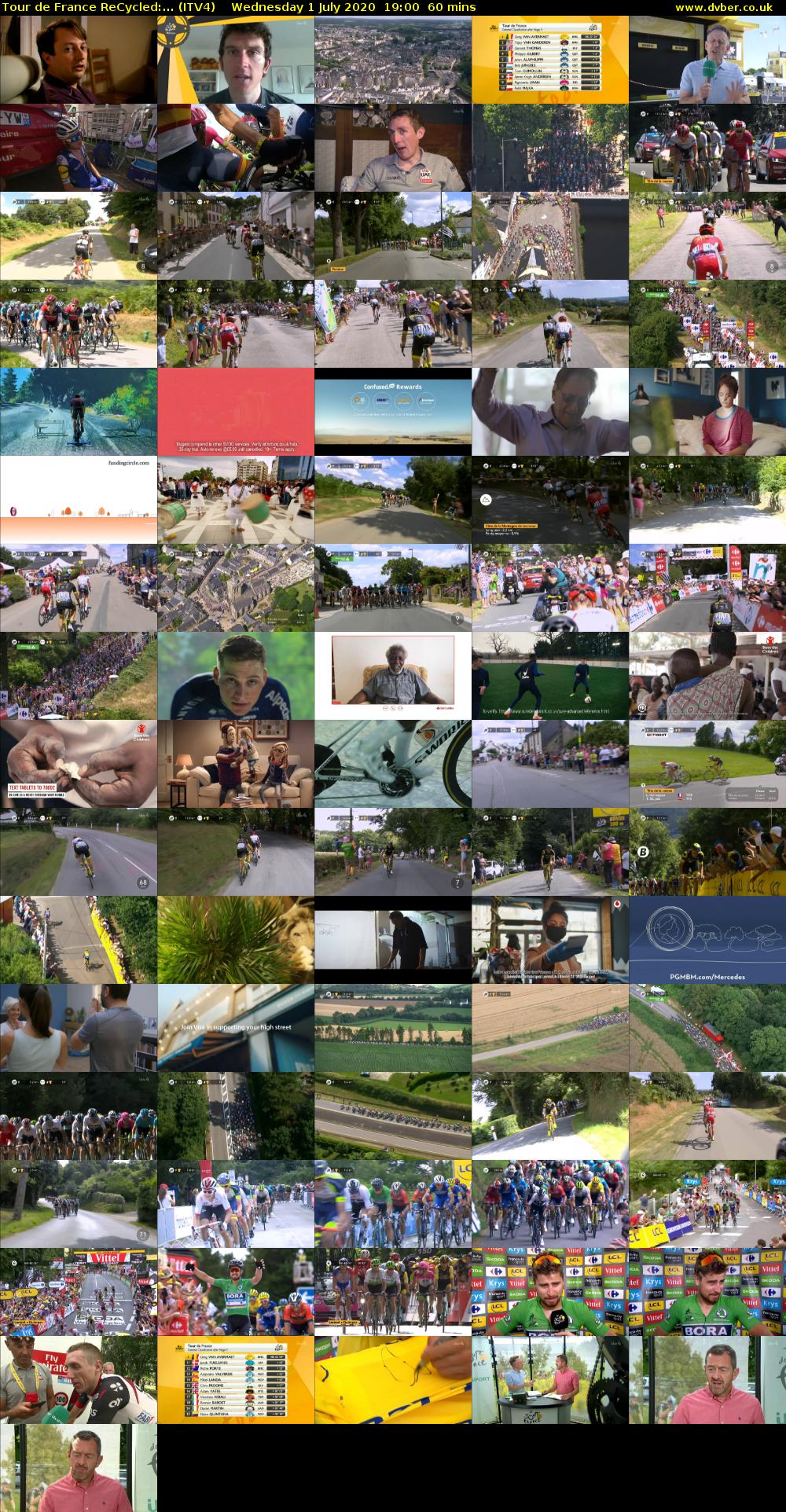 Tour de France ReCycled:... (ITV4) Wednesday 1 July 2020 19:00 - 20:00