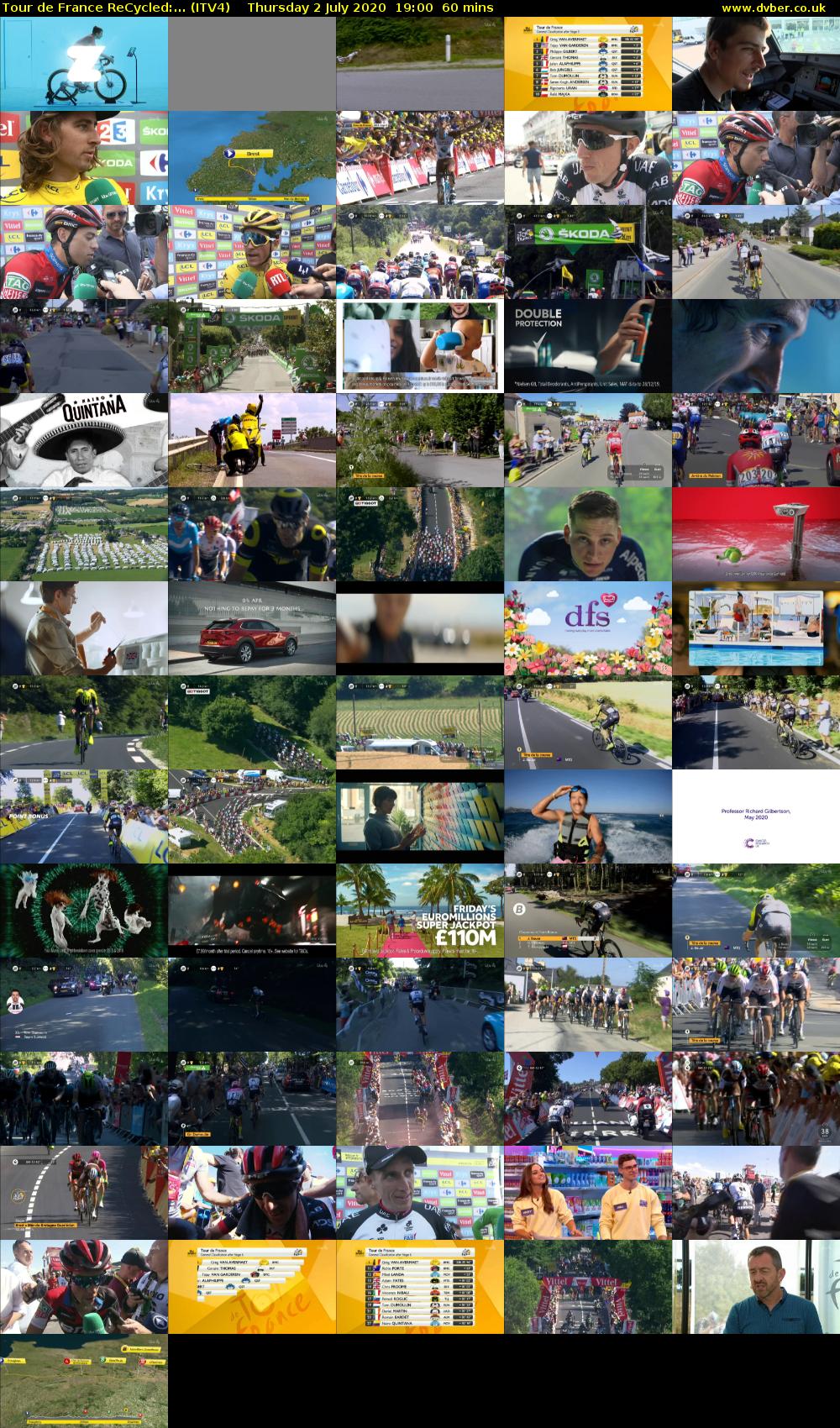 Tour de France ReCycled:... (ITV4) Thursday 2 July 2020 19:00 - 20:00