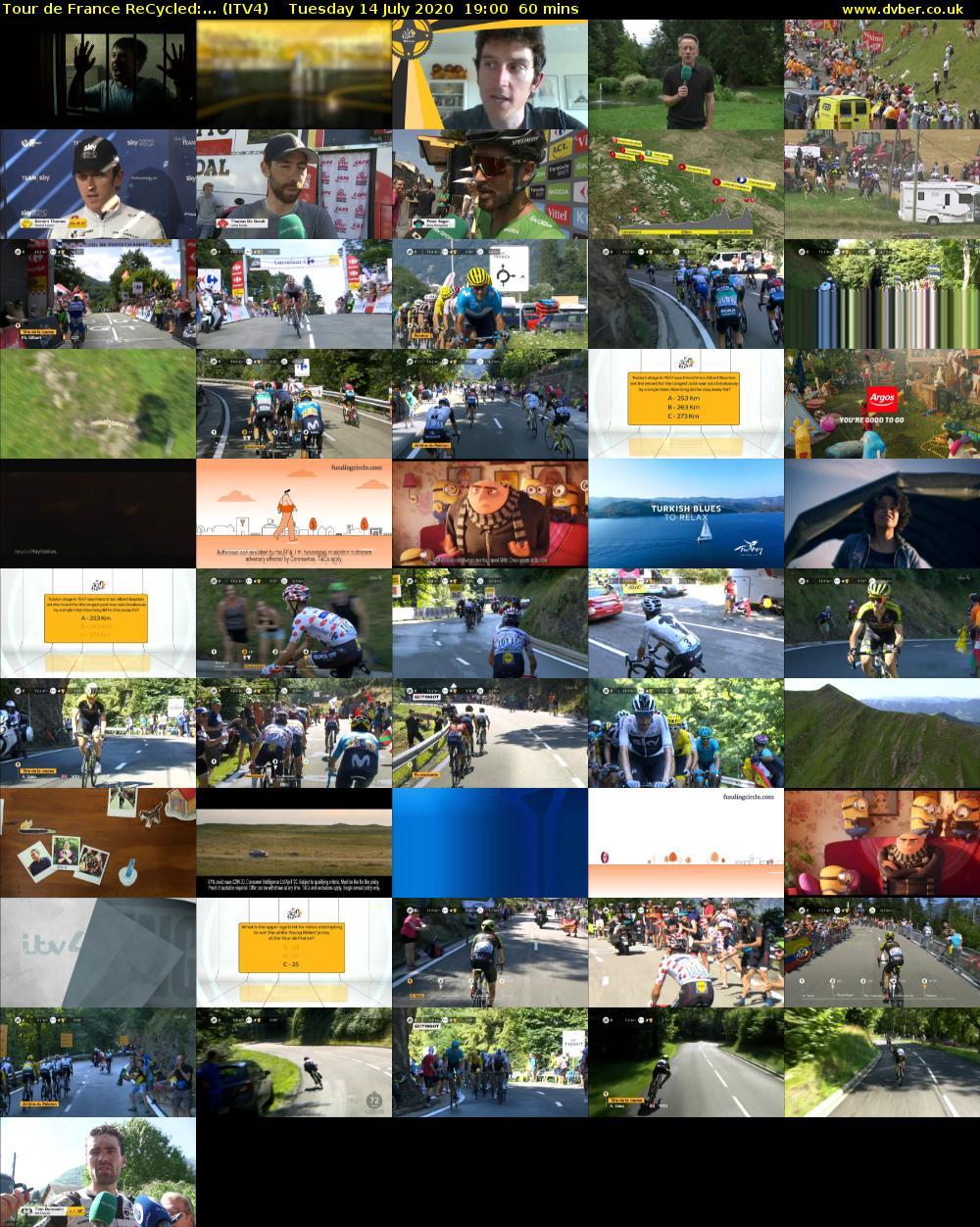 Tour de France ReCycled:... (ITV4) Tuesday 14 July 2020 19:00 - 20:00