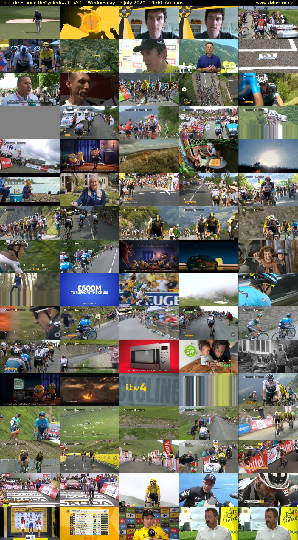 Tour de France ReCycled:... (ITV4) Wednesday 15 July 2020 19:00 - 20:00