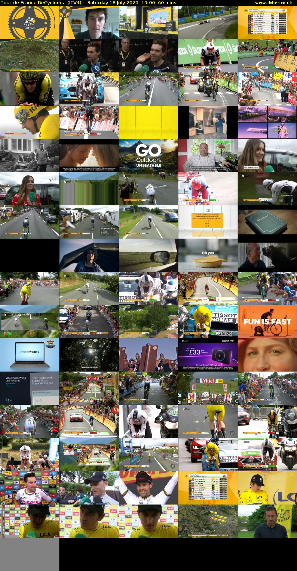 Tour de France ReCycled:... (ITV4) Saturday 18 July 2020 19:00 - 20:00