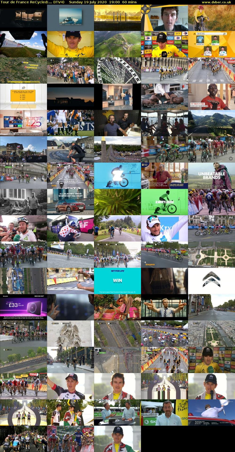 Tour de France ReCycled:... (ITV4) Sunday 19 July 2020 19:00 - 20:00