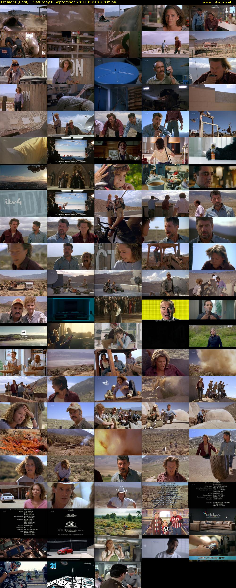 Tremors (ITV4) Saturday 8 September 2018 00:10 - 01:10